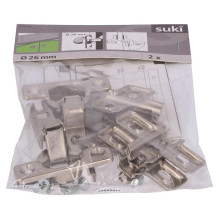 Hinge for furniture Suki, 2.6 cm, 95 °, nickel, 2 pcs