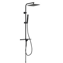 Shower set without faucet Invena Basic AU-85-D04-X, black
