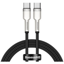 Laidas Baseus CATJK-C01, USB-C, 1 m, sidabro / juoda, 100 W Laidas Baseus CATJK-C01, USB-C, 1 m, sidabro / juoda, 100 W