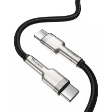 Laidas Baseus CATJK-C01, USB-C, 1 m, sidabro / juoda, 100 W Laidas Baseus CATJK-C01, USB-C, 1 m, sidabro / juoda, 100 W