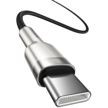 Laidas Baseus CATJK-C01, USB-C, 1 m, sidabro / juoda, 100 W Laidas Baseus CATJK-C01, USB-C, 1 m, sidabro / juoda, 100 W