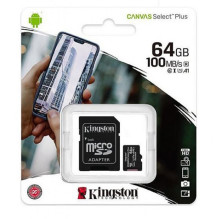 „MicroSD Canvas Select Plus“ atminties kortelė, 64 GB, 100 MB/s, su adapteriu