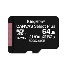 MicroSD Canvas Select Plus memory card, 64GB, 100MB / s, with adapter