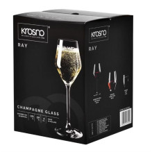 Šampano taurių komplektas Krosno RAY, stiklas, 0.220l, 4 vnt Šampano taurių komplektas Krosno RAY, stiklas, 0.220l, 4 vnt