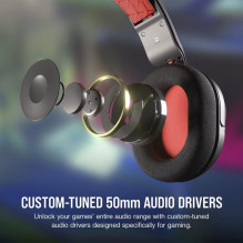 Wired gaming headset Corsair HS35 v2, black / red