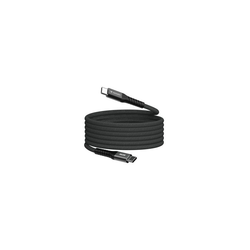 Cable Verbatim Sync Charge Magnetic Type-C 60W 120cm Black