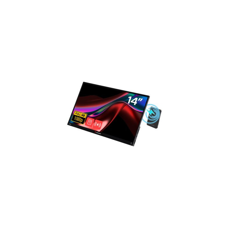 Monitor Verbatim 14" Portable Touchscreen Monitor Light Series 1080P 5000mAh
