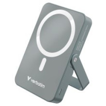 „Verbatim Charge n Go“ 10000 mAh magnetinis belaidis įkrovimas, pilkas, su stovu
