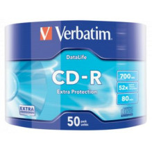 Matrix CD-R Verbatim Data Life 700MB 1x-52x Extra Protection 50 vnt. pakuotė su velenu