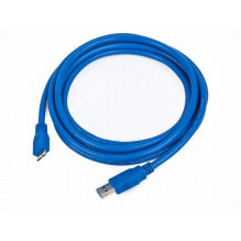 4World USB 3.0 AF-Micro BM 0.5 m telephone cord blue / cable