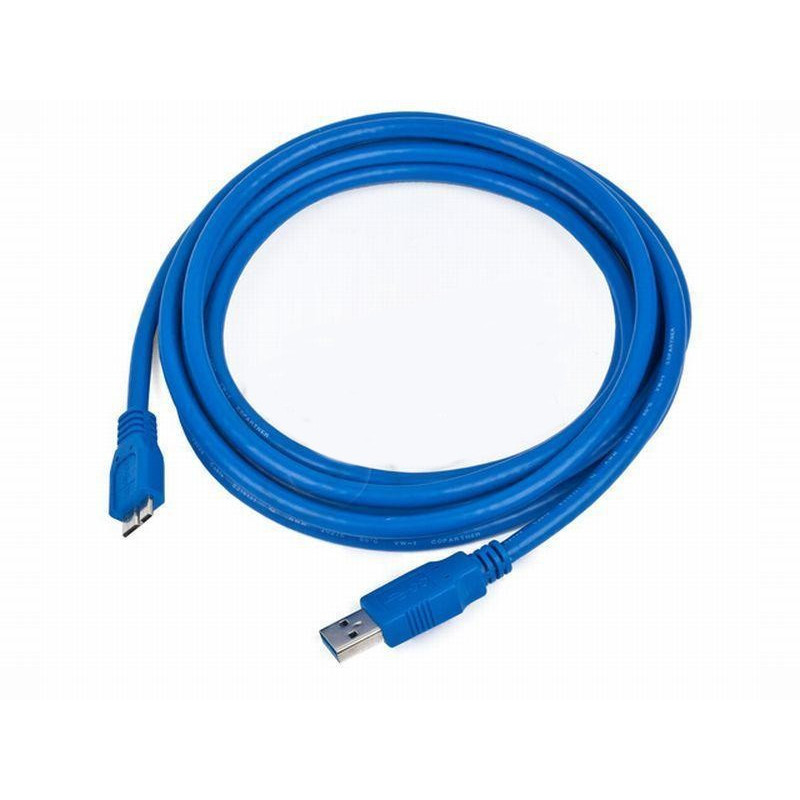 4World USB 3.0 AF-Micro BM 0.5 m telephone cord blue / cable