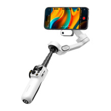 Gimbal Stabilizatorius - AOCHUAN P2 3-Ašių Stabilizatorius Su 360° Veido Sekimu Ir Užpildymo Šviesa - Balta