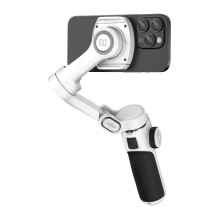 Gimbal Stabilizatorius - AOCHUAN P2 3-Ašių Stabilizatorius Su 360° Veido Sekimu Ir Užpildymo Šviesa - Balta