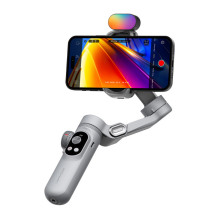 Kameros Stabilizatorius - AOCHUAN X Pro 3-Akso Stabilizavimas, 3200 mAh Baterija, RGB Apšvietimas Pilkas