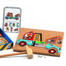 Medinių figūrų gaminimo rinkinys Djeco Vehicles DJ06641