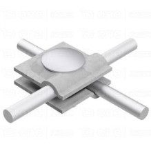 Ground rod connector with...