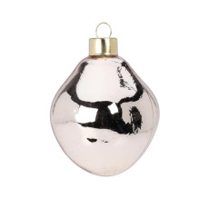 XMAS BALL GLASS D8CM CHAMPAGNE