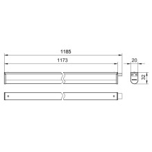 LUMINAIRE 13W 3000 / 6500K 1200LM 120CM