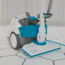 „Black Decker BHSMP2314-QS“ garinis valytuvas Cilindrinis garinis valytuvas 1,2 l 2300 W Mėlyna, balta