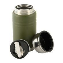 M-Tac UN-R02-750A Maisto termosas su sulankstomu nerūdijančio plieno šaukštu, 750 ml, alyvuogių žalios spalvos
