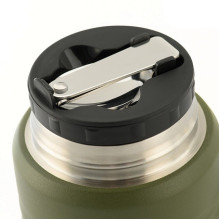 M-Tac UN-R02-750A Maisto termosas su sulankstomu nerūdijančio plieno šaukštu, 750 ml, alyvuogių žalios spalvos