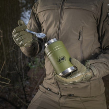 M-Tac UN-R02-750A Maisto termosas su sulankstomu nerūdijančio plieno šaukštu, 750 ml, alyvuogių žalios spalvos