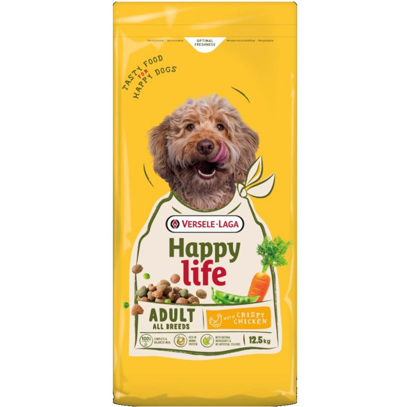 VERSELE-LAGA Happy life vištiena - sausas šunų ėdalas - 12,5 kg