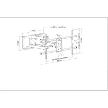 Manhattan TV & Monitor Mount, Wall, Full Motion, 1 screen, Screen Sizes: 37-75", Black, VESA 200x200 to 800x400 Manhattan TV & Monitor Mount, Wall, Full Motion, 1 screen, Screen Sizes: 37-75", Black, VESA 200x200 to 800x400
