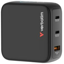 Lādētājs Verbatim Mini GaN Charger 100W 3-Port with Display