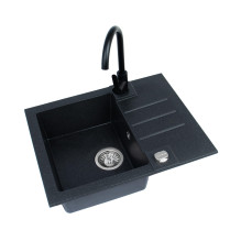 SINK ROCK30 BLCK+MIXER+SIF...