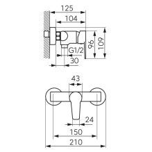 MIXER SHOWER FERRO RENNTO BNT7BL. BLACK MIXER SHOWER FERRO RENNTO BNT7BL. BLACK