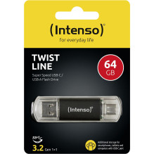 KEY USB INTENSO TWIST LINE 64 GB KEY USB INTENSO TWIST LINE 64 GB