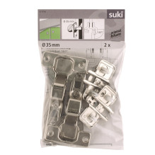 HINGE HALF CLIP SOFT CLOSE D35 107° 2PC