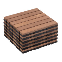 Terrace tiles, thermo ash, 30 x 30 x 2 cm, brown, 6 pcs Terrace tiles, thermo ash, 30 x 30 x 2 cm, brown, 6 pcs
