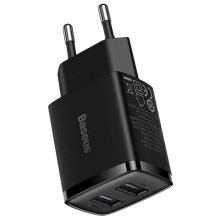 Adapter Baseus CCXJ010201, 2 x USB, black Adapter Baseus CCXJ010201, 2 x USB, black