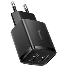 Adapter Baseus CCXJ010201, 2 x USB, black Adapter Baseus CCXJ010201, 2 x USB, black