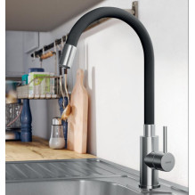 Virtuvinis maišytuvas Ferro Zorba Inox BZR4BSS, juodas Virtuvinis maišytuvas Ferro Zorba Inox BZR4BSS, juodas