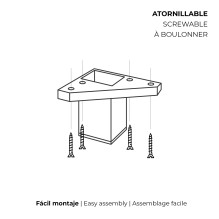 ABS LEG 40X40 L60 BLACK ABS LEG 40X40 L60 BLACK