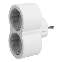 MOP SCH 2X2P+E FRONT OUTLETS WHITE / GREY MOP SCH 2X2P+E FRONT OUTLETS WHITE / GREY