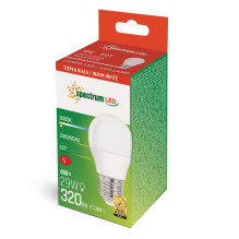 Lemputė Spectrum LED, P45, E27, 4W, 320LM, 3000K
