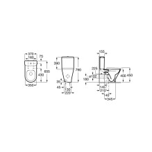 BAKELIS UNITAZUI GAP ROUND RIMLESS BALT