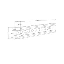 Profile MEKA 1449647, 300.15 cm x 4.8 cm x 2.6 cm Profile MEKA 1449647, 300.15 cm x 4.8 cm x 2.6 cm