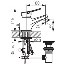 Washbasin faucet Ferro Deco, chrome Washbasin faucet Ferro Deco, chrome