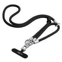 Tech-Protect C10S Rope Phone Lanyard - Black and Titanium