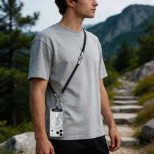 Tech-Protect C10S Rope Phone Lanyard - Black and Titanium