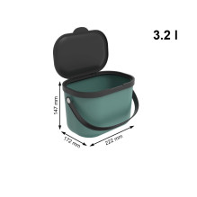 Sorting bin Rotho, green / grey