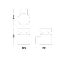 Luminaire Philips LAVEN 929003362201, 6W, LED, IP44, black Luminaire Philips LAVEN 929003362201, 6W, LED, IP44, black
