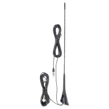 CB antena PNI Duplex 2000 CB-FM, 26–28 MHz (CB), 87–108 MHz (FM), CB ir FM kabeliai 5 metrai, stiklo pluoštas, ilgis 490