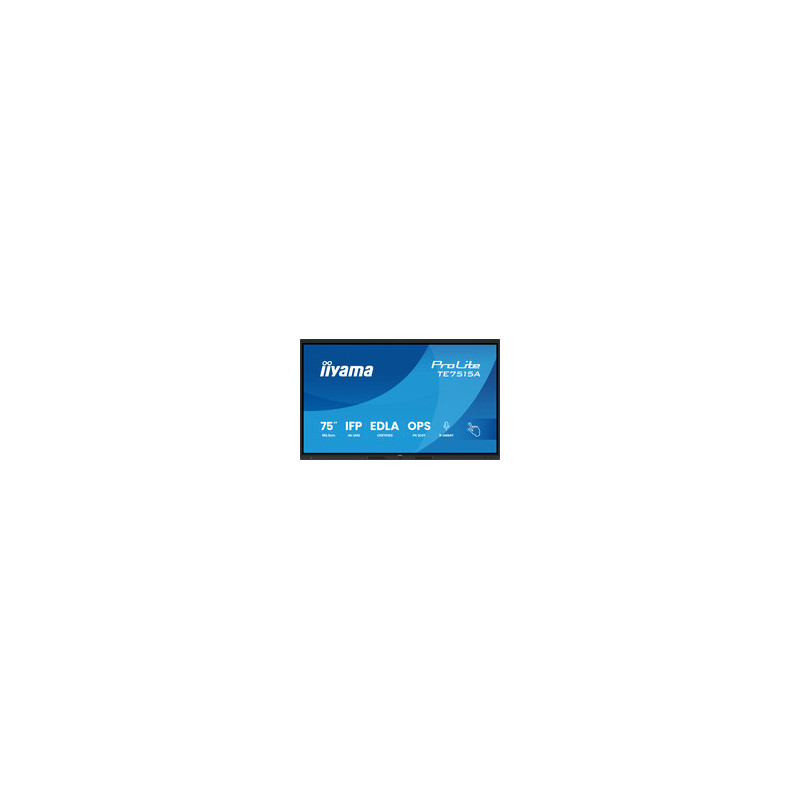 IIYAMA 189.3cm(75") TE7515A-B1AG 16:9 M-Touch 2xHDMI+2xUSB-C (Speditionsversand)