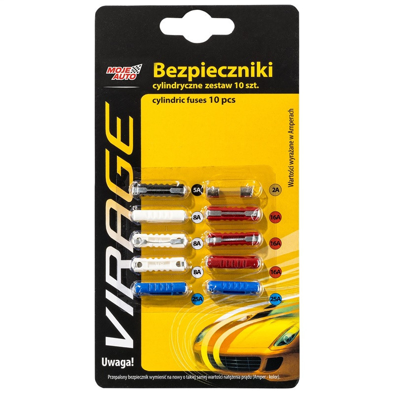 VIRAGE CYLINDER CAR FUSES SET 10PCS